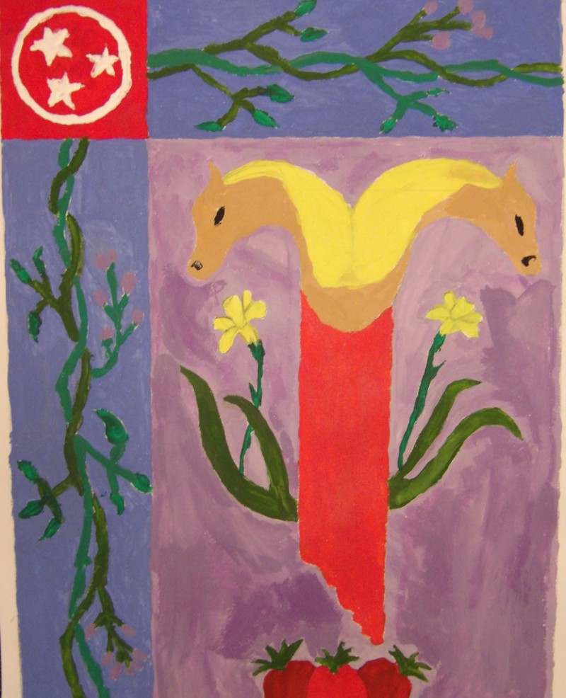 Artwork for Illuminated Letter T for Tennessee
